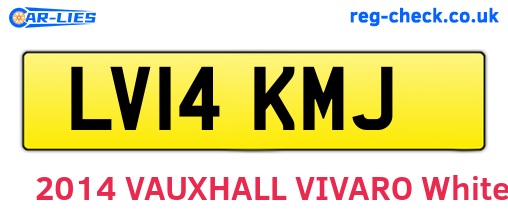 LV14KMJ are the vehicle registration plates.