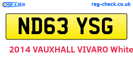 ND63YSG are the vehicle registration plates.