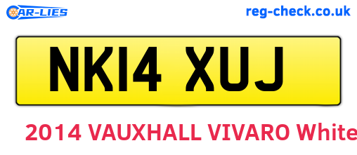 NK14XUJ are the vehicle registration plates.