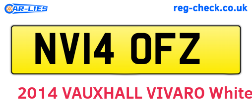 NV14OFZ are the vehicle registration plates.