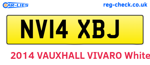 NV14XBJ are the vehicle registration plates.