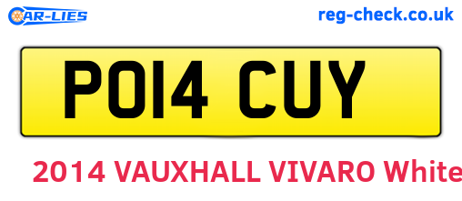 PO14CUY are the vehicle registration plates.
