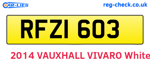 RFZ1603 are the vehicle registration plates.