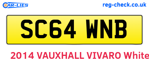 SC64WNB are the vehicle registration plates.