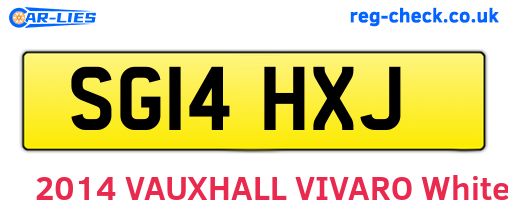 SG14HXJ are the vehicle registration plates.
