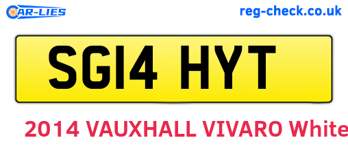 SG14HYT are the vehicle registration plates.