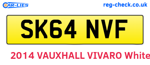 SK64NVF are the vehicle registration plates.