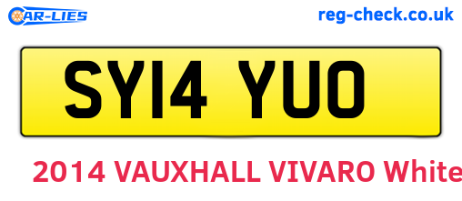 SY14YUO are the vehicle registration plates.