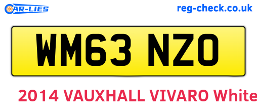 WM63NZO are the vehicle registration plates.