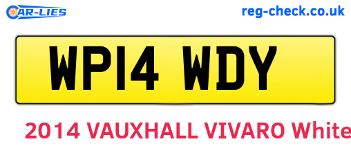 WP14WDY are the vehicle registration plates.