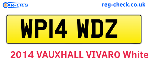 WP14WDZ are the vehicle registration plates.