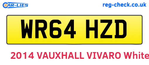 WR64HZD are the vehicle registration plates.