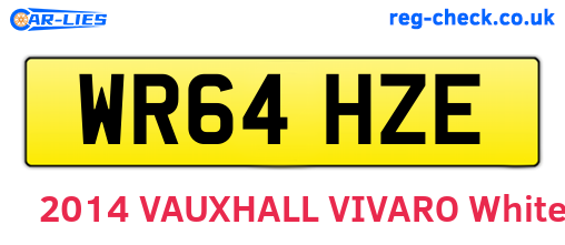 WR64HZE are the vehicle registration plates.