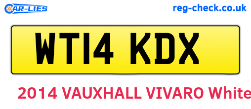 WT14KDX are the vehicle registration plates.