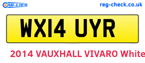 WX14UYR are the vehicle registration plates.