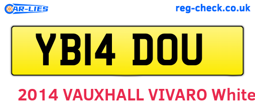 YB14DOU are the vehicle registration plates.
