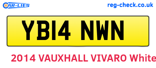 YB14NWN are the vehicle registration plates.