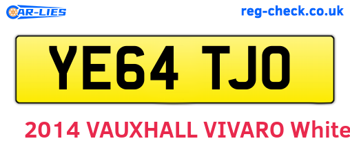 YE64TJO are the vehicle registration plates.
