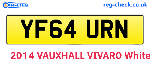 YF64URN are the vehicle registration plates.