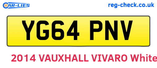YG64PNV are the vehicle registration plates.