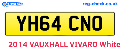 YH64CNO are the vehicle registration plates.