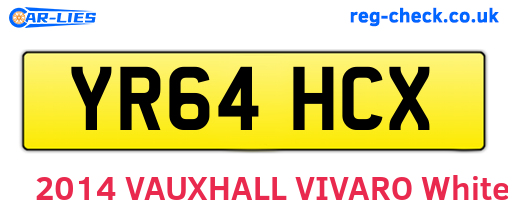 YR64HCX are the vehicle registration plates.