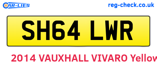 SH64LWR are the vehicle registration plates.