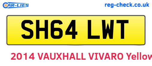 SH64LWT are the vehicle registration plates.