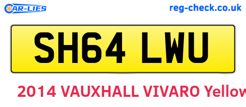 SH64LWU are the vehicle registration plates.