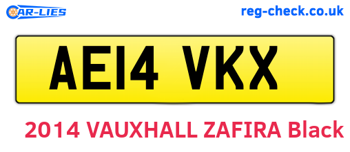 AE14VKX are the vehicle registration plates.