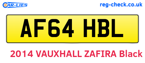 AF64HBL are the vehicle registration plates.