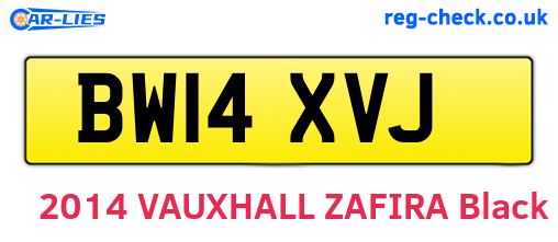BW14XVJ are the vehicle registration plates.