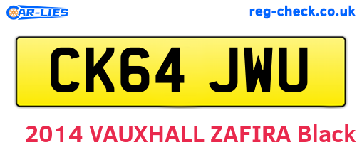 CK64JWU are the vehicle registration plates.