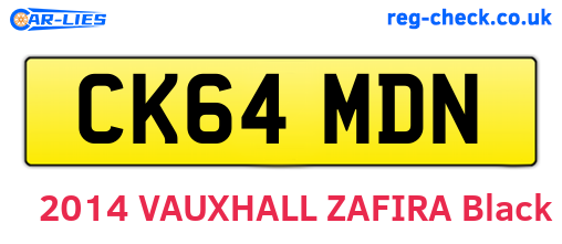 CK64MDN are the vehicle registration plates.