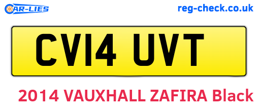 CV14UVT are the vehicle registration plates.