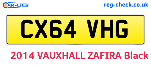CX64VHG are the vehicle registration plates.