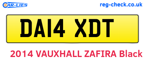 DA14XDT are the vehicle registration plates.
