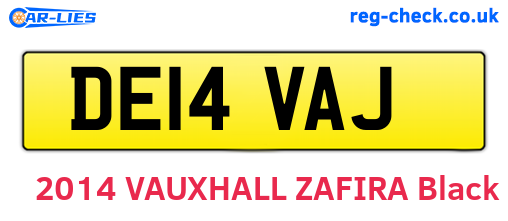 DE14VAJ are the vehicle registration plates.