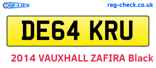 DE64KRU are the vehicle registration plates.