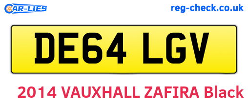 DE64LGV are the vehicle registration plates.