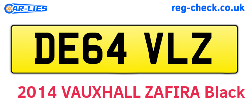 DE64VLZ are the vehicle registration plates.
