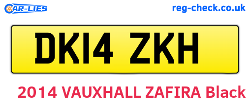 DK14ZKH are the vehicle registration plates.