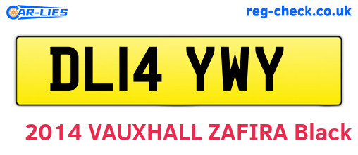 DL14YWY are the vehicle registration plates.