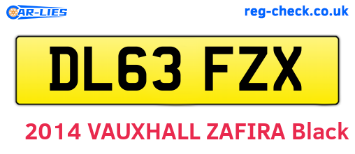 DL63FZX are the vehicle registration plates.