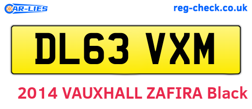 DL63VXM are the vehicle registration plates.