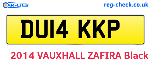 DU14KKP are the vehicle registration plates.