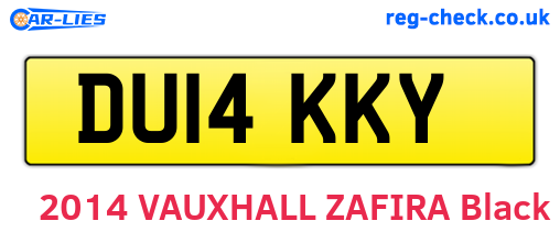 DU14KKY are the vehicle registration plates.