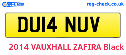 DU14NUV are the vehicle registration plates.