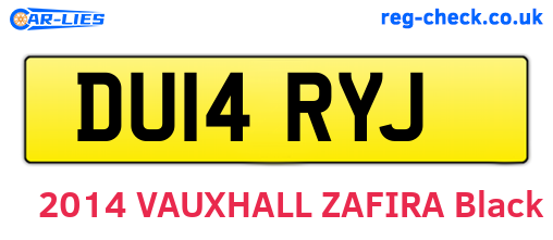 DU14RYJ are the vehicle registration plates.