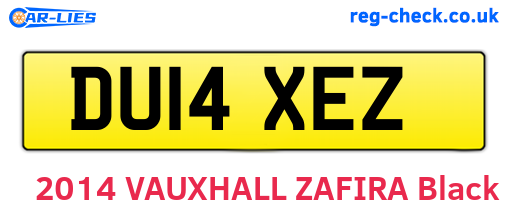 DU14XEZ are the vehicle registration plates.